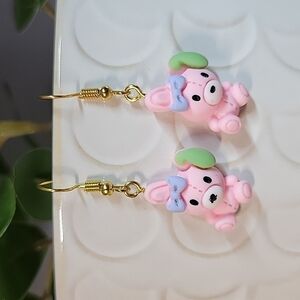 🔥LAST PAIR🔥 Pink Bunny Drop Earrings